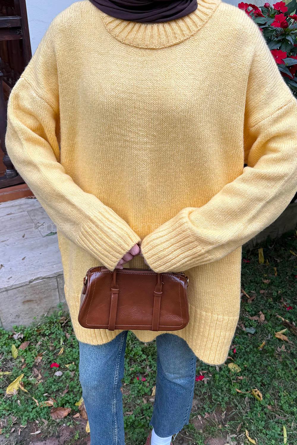 Lamelif Yumoş Kazak Sarı