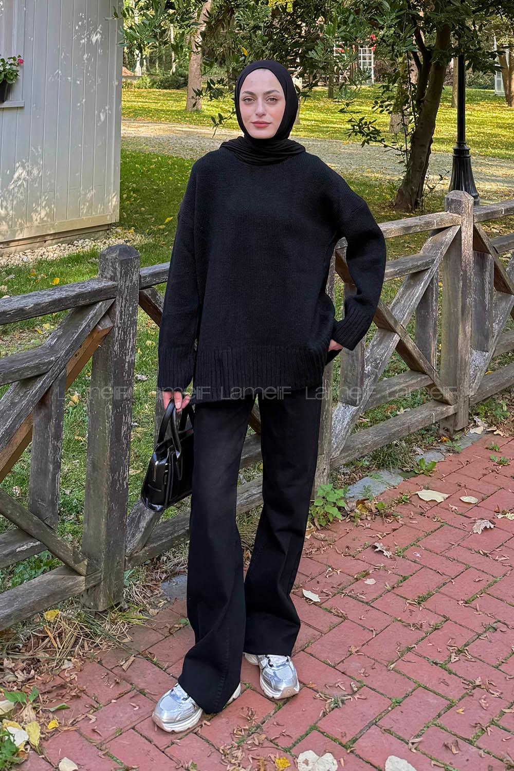 Lamelif Yumoş Kazak Siyah