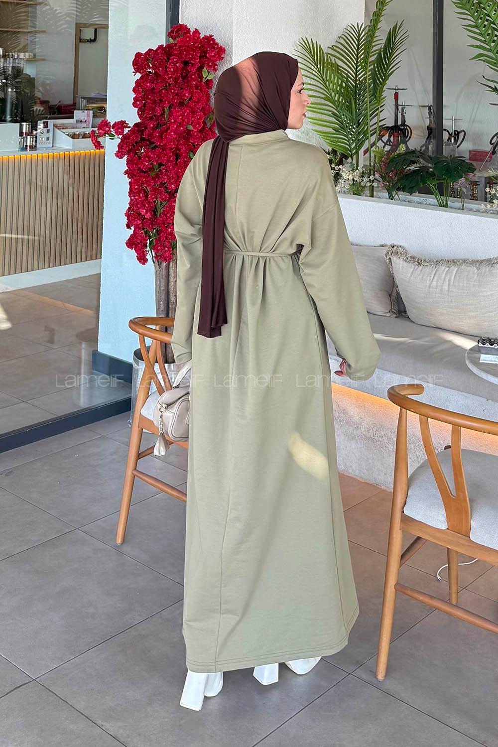 Mint Green Crew Neck Cotton Lycra Dresess