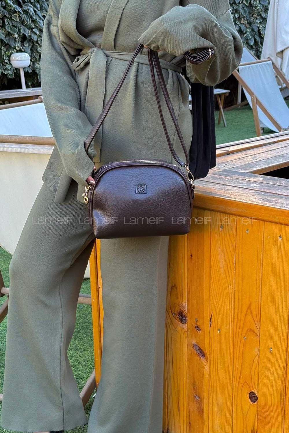 Kadın D Model Çapraz Çanta Omuz Çantası ve El Çantası