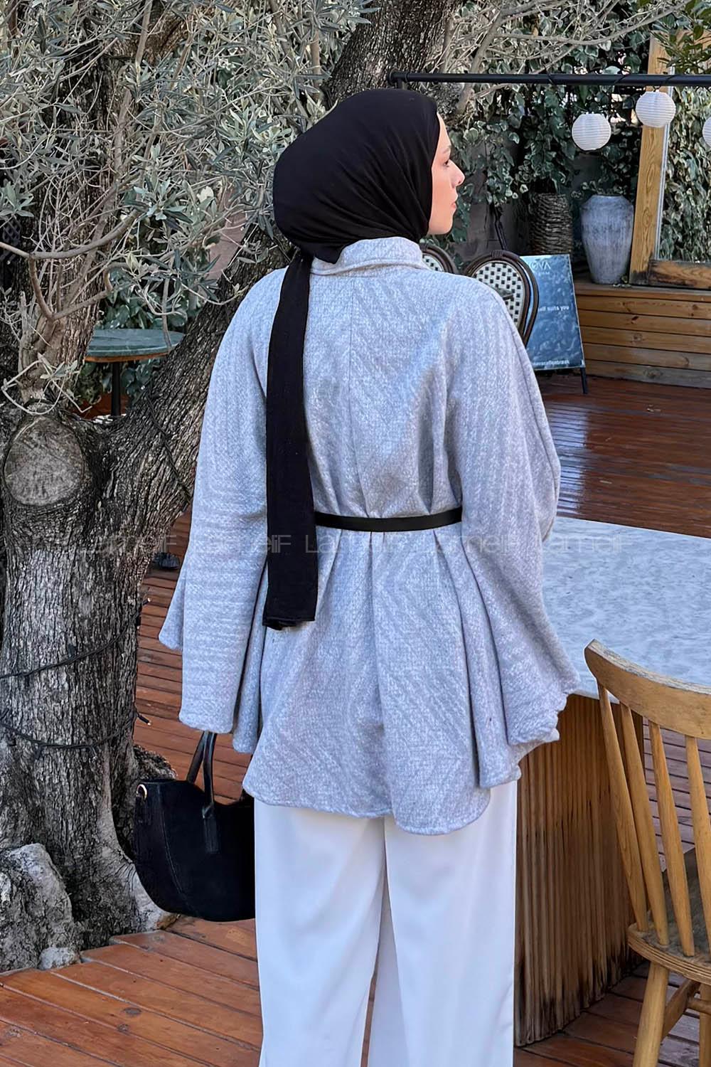 Lamelif Kemerli Panço Gri