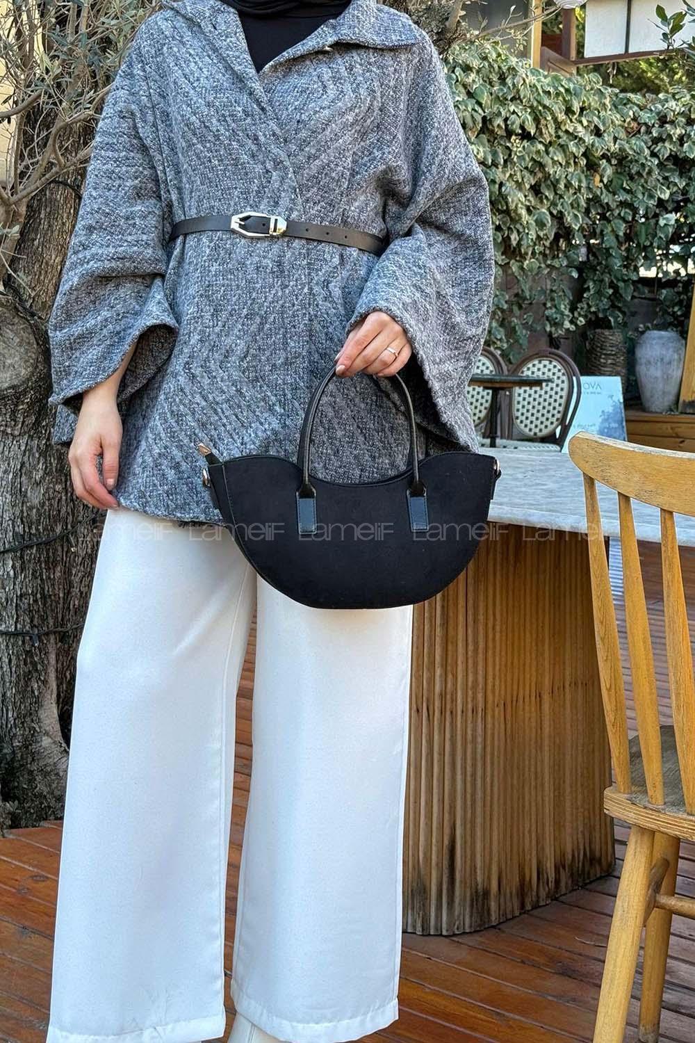 Lamelif Fora Süet Model Kadın Çapraz Çantası