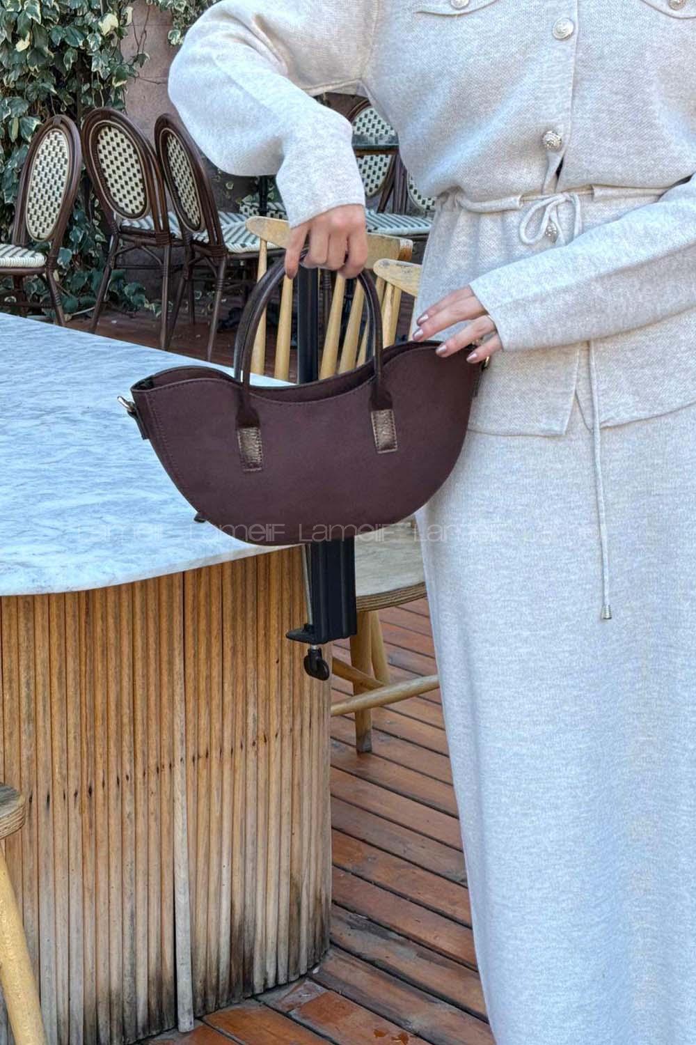 Bitter Brown Without Accessories Skin Hand Bag Arm Bag Bag