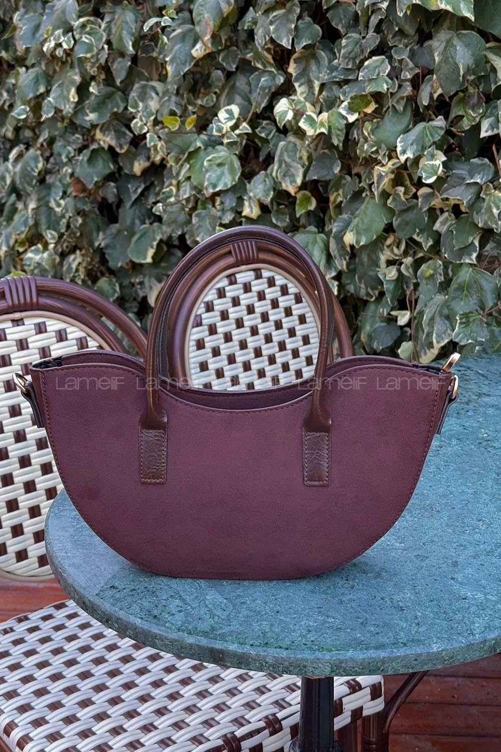 Bitter Brown Without Accessories Skin Hand Bag Arm Bag Bag