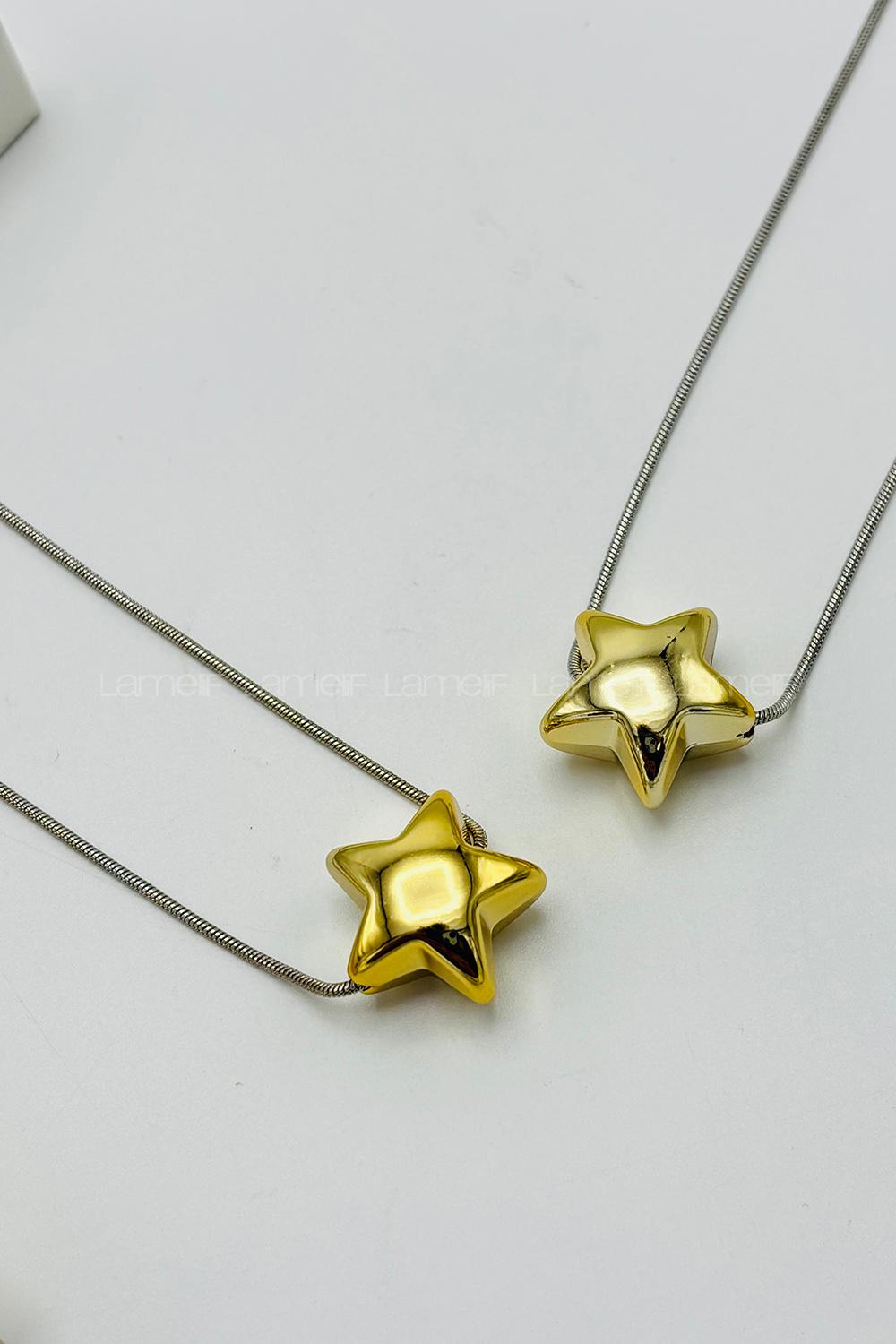 Gold Gold Straight Necklace