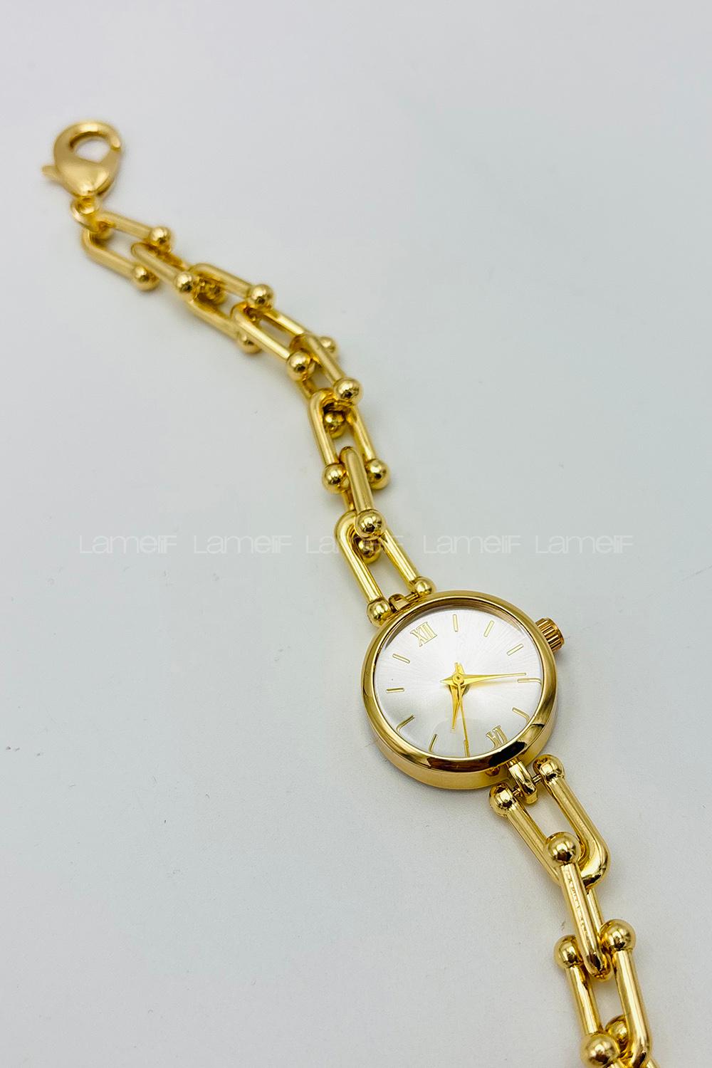 Lamelif Gold Tiffany Kordon Kol Saati