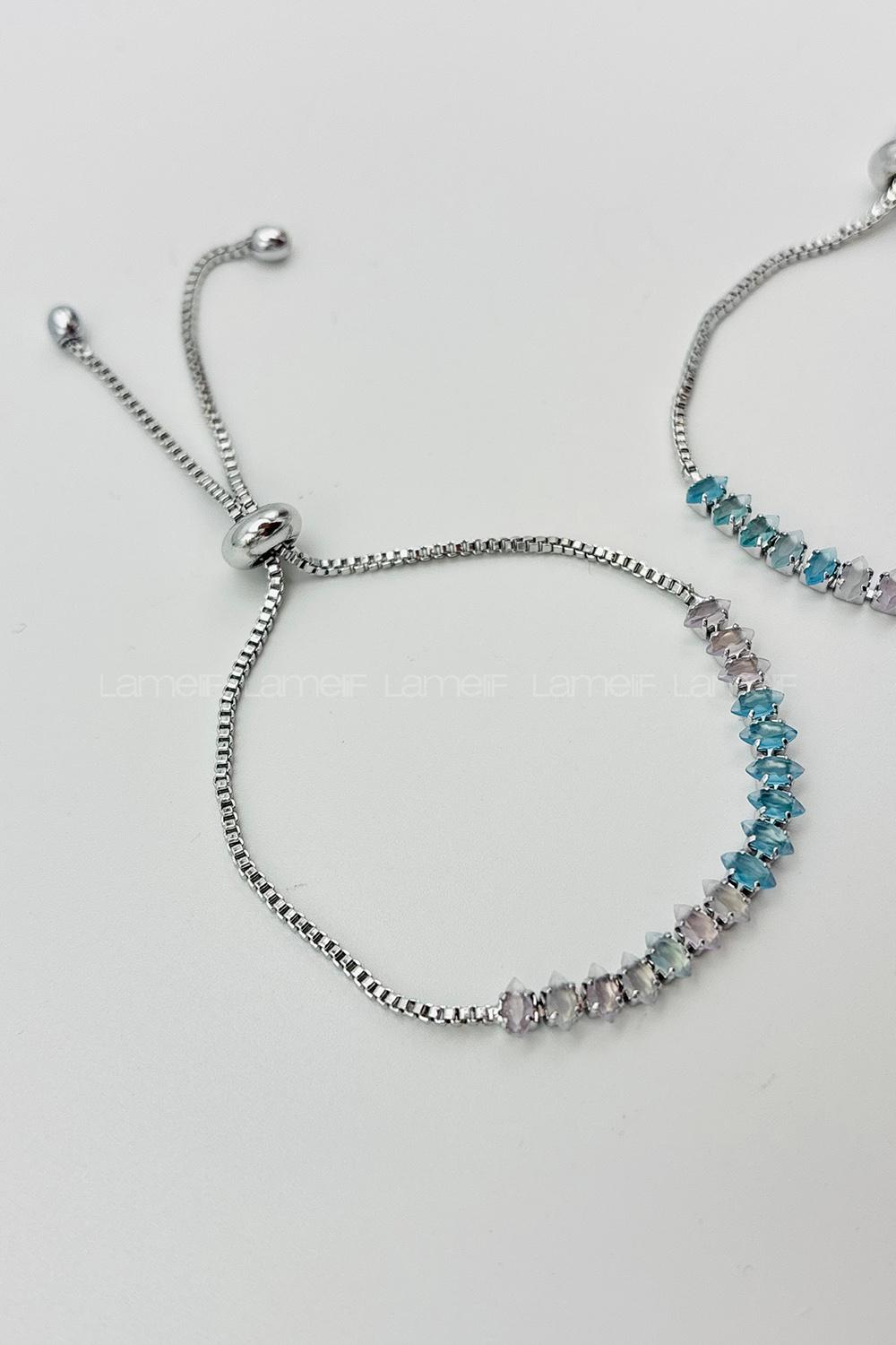 Silver Belted Gold Straight Wristband