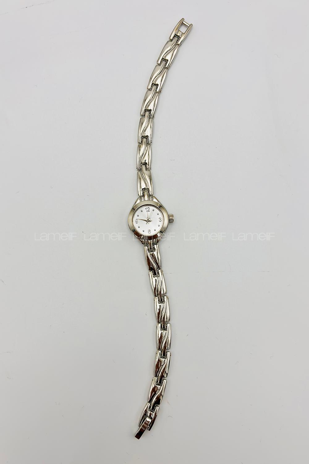 Lamelif Gümüş Vintage Metal Kordon Kol Saati