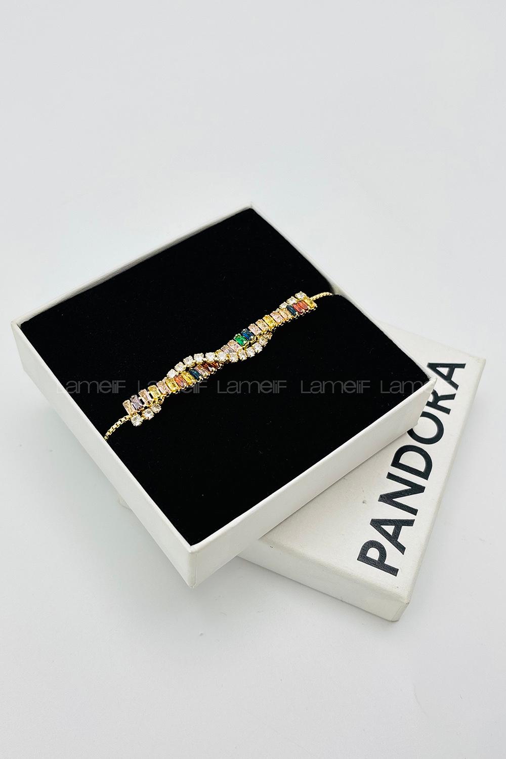 Lamelif Sarmal Baget Taşlı Asansör Bileklik