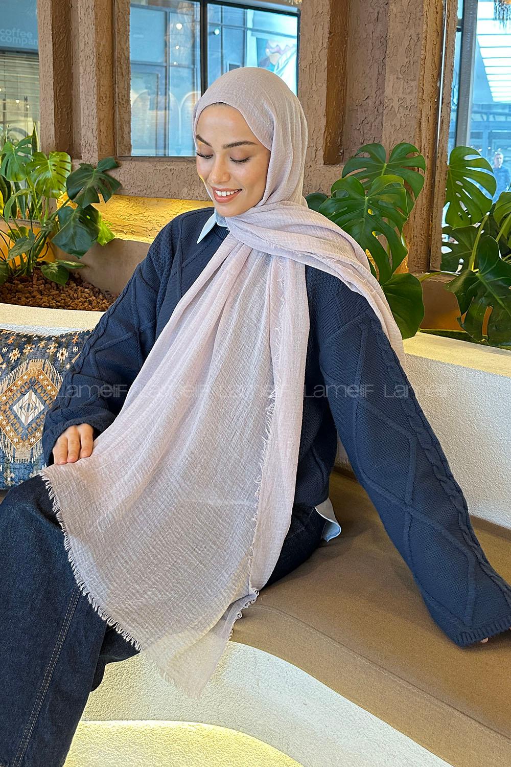 Lamelif Bürümcük Şal Açık Taş