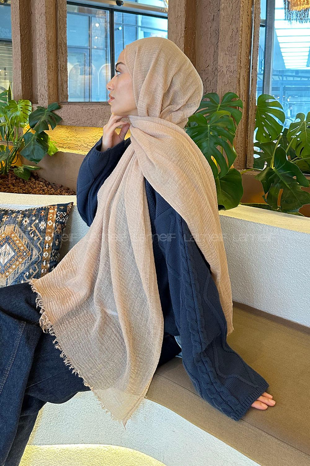 Lamelif Bürümcük Şal Bej