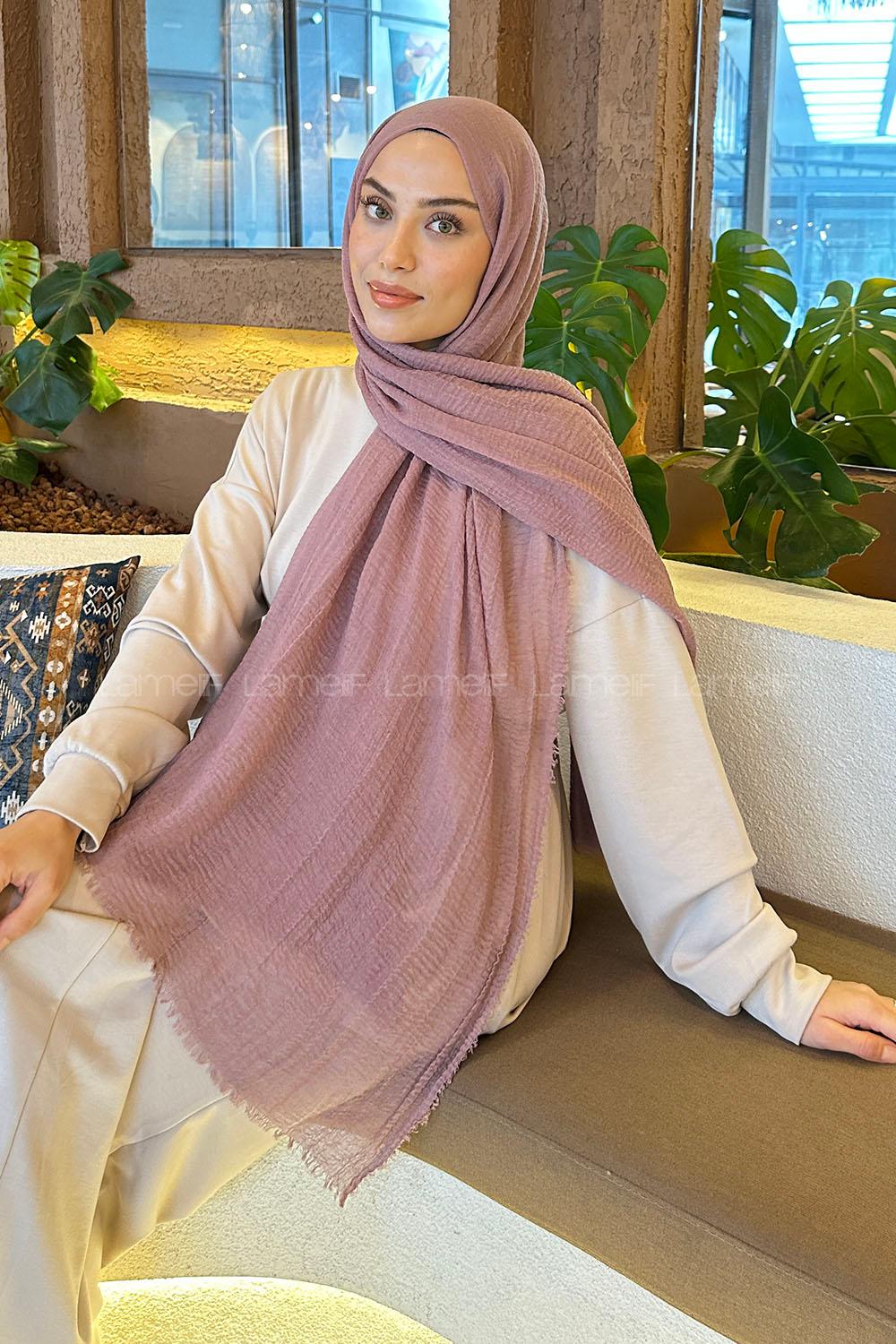 Lamelif Bürümcük Şal Gül Kurusu