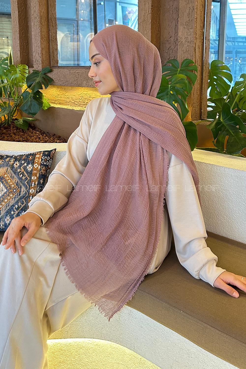 Lamelif Bürümcük Şal Gül Kurusu