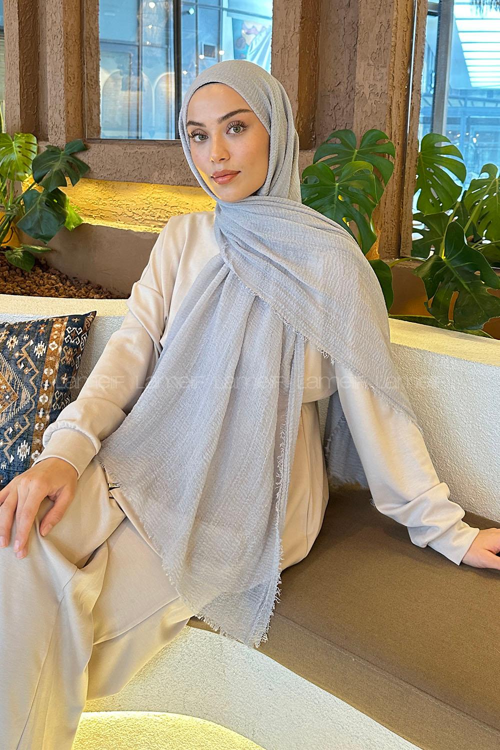 Lamelif Bürümcük Şal Gümüş