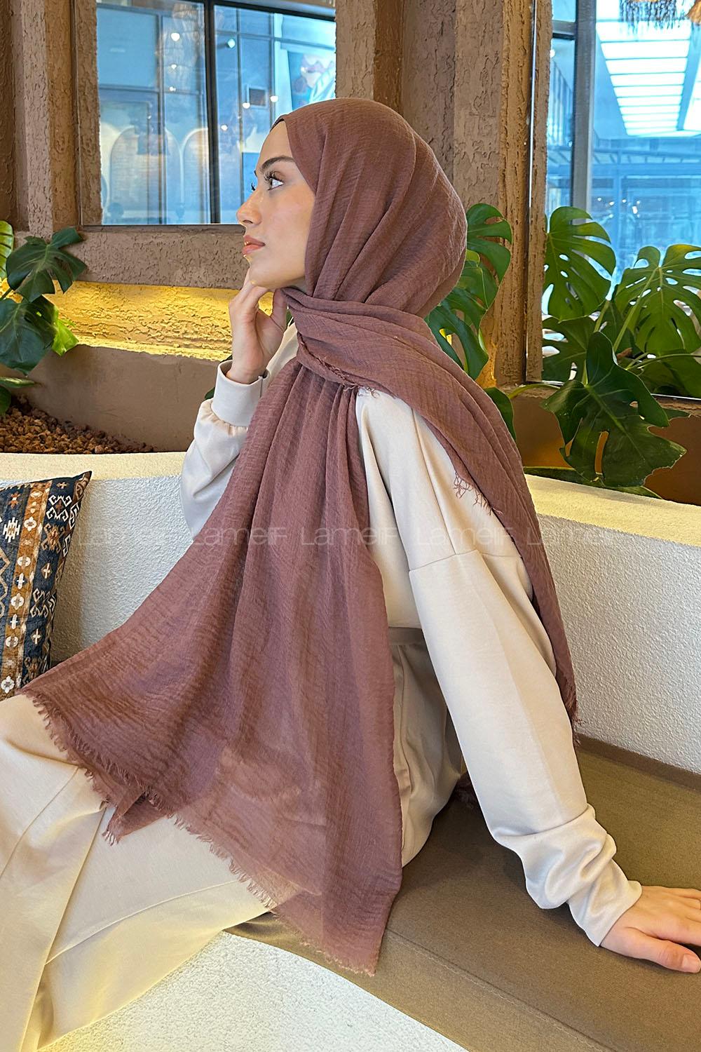 Lamelif Bürümcük Şal Koyu Gül