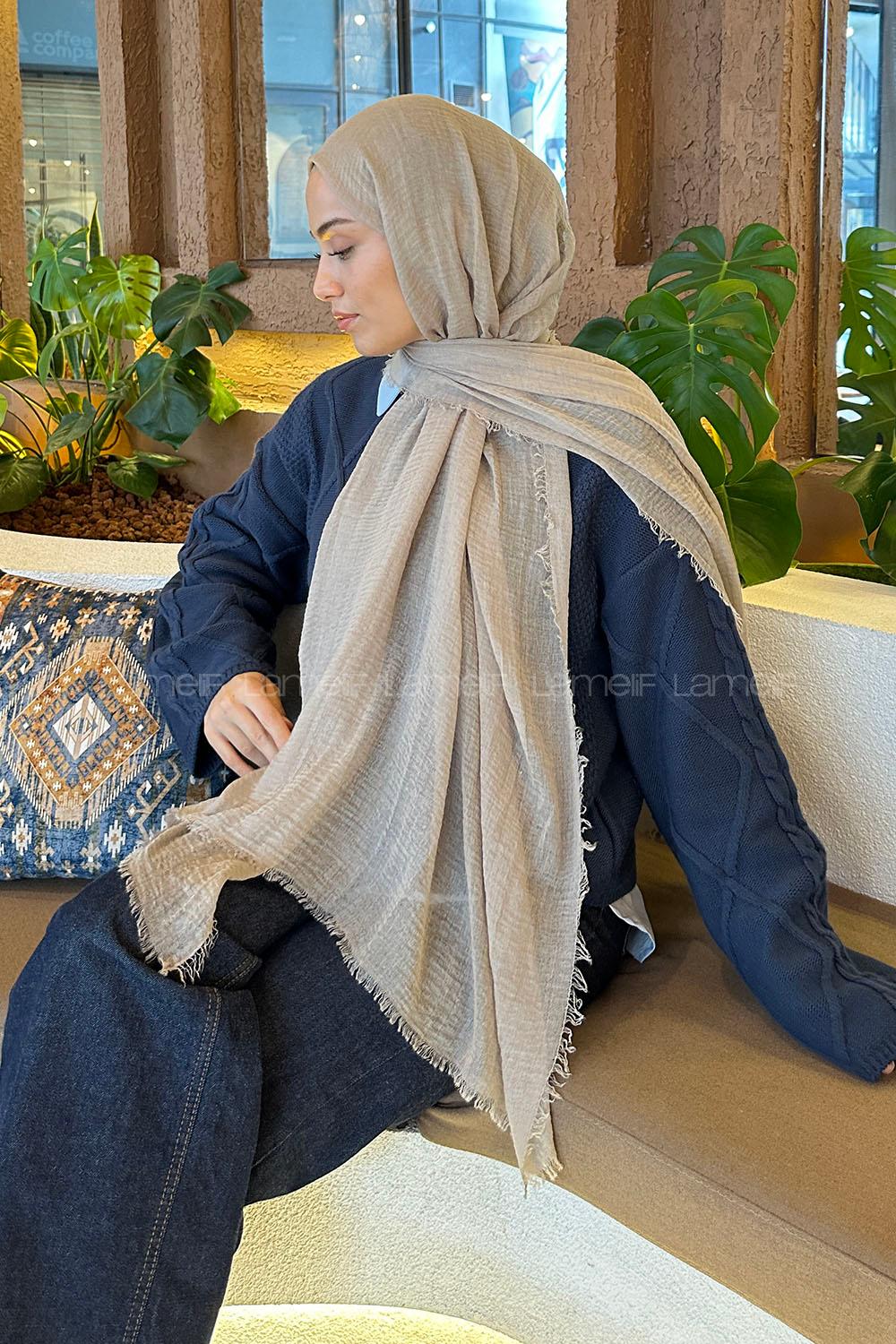 Lamelif Bürümcük Şal Küf Yeşili