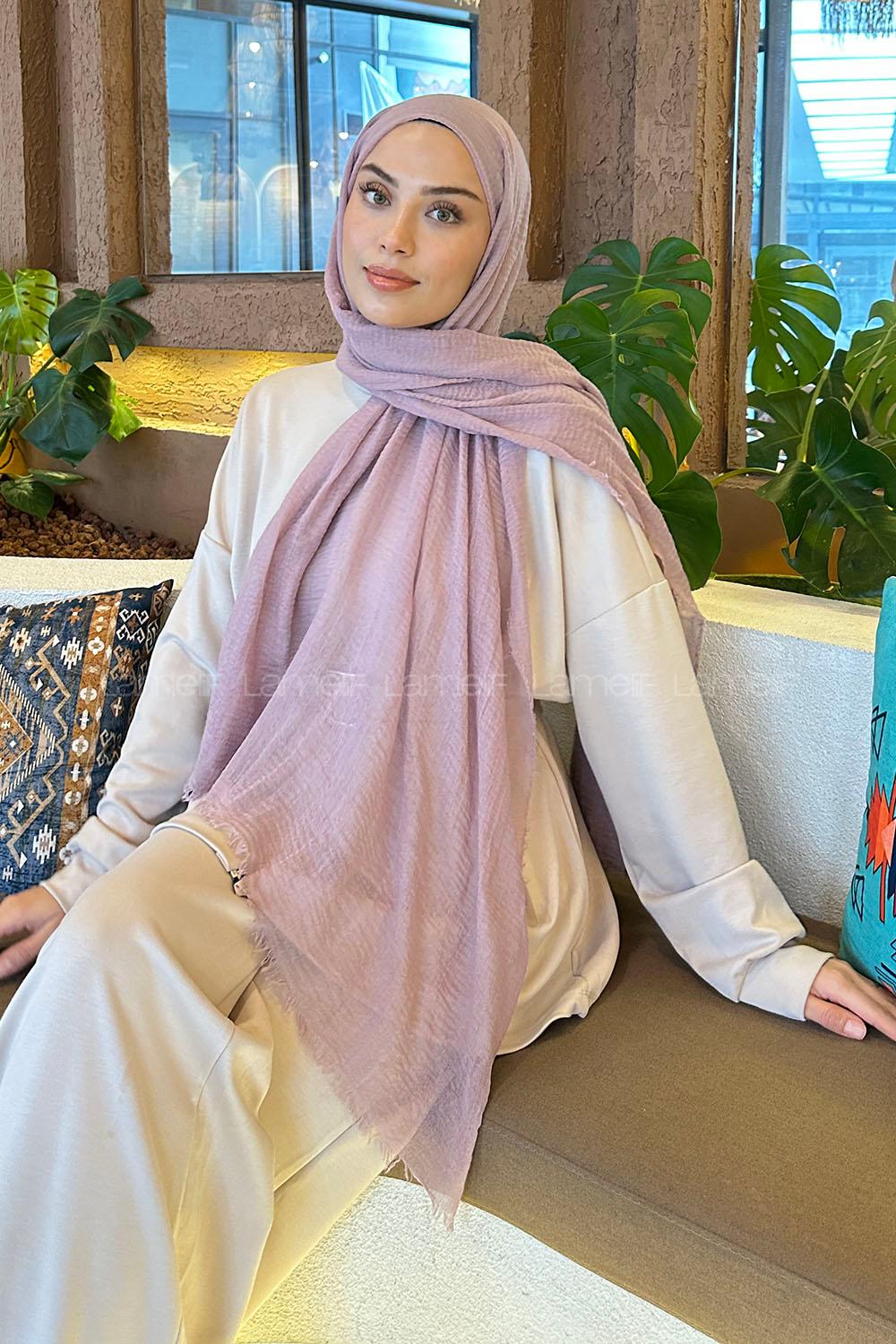 Lamelif Bürümcük Şal Soft Pudra