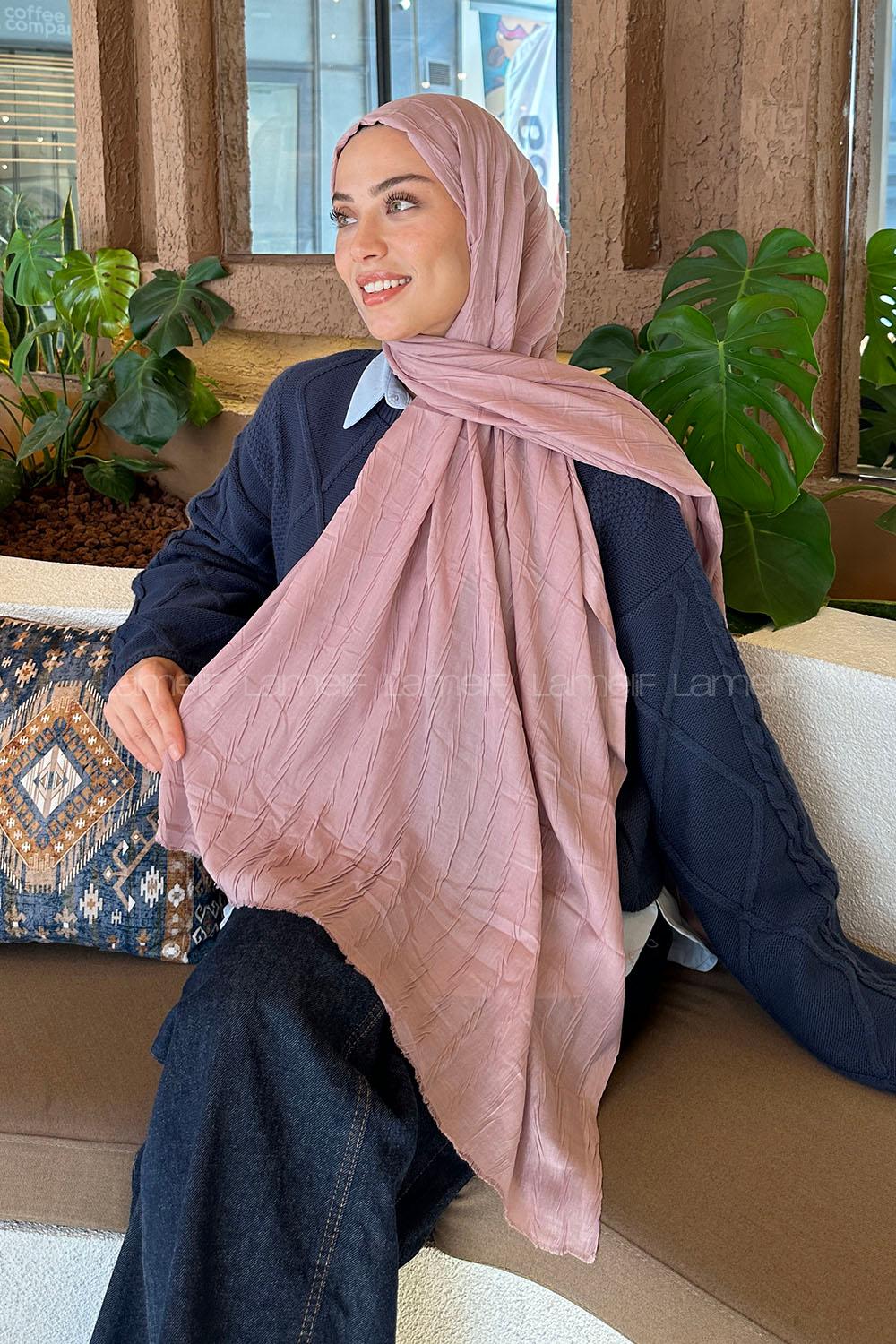 Lamelif piliseli Bambu Şal Pudra