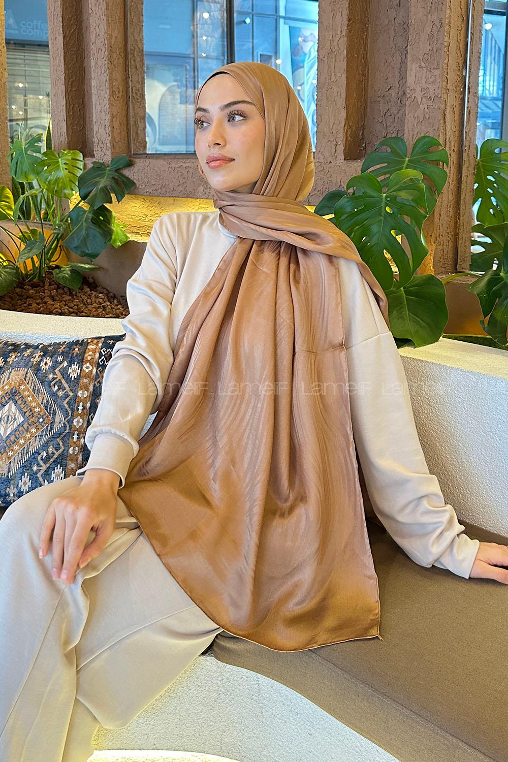 Lamelif Su Yolu Desen Janjan Jakar Şal Sütlü Kahve