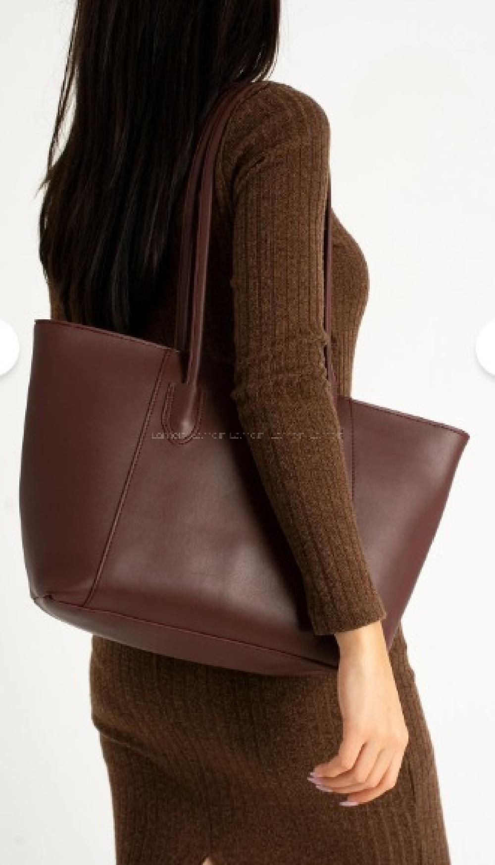 Lamelif Suni Deri Elena Kadın Çanta Bordo