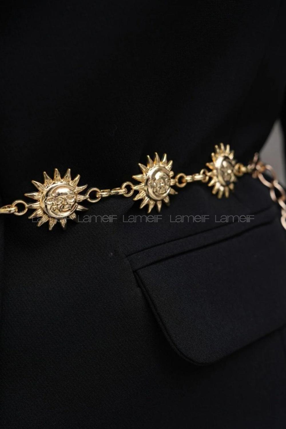 Gold-1 Buckle Gold Belt