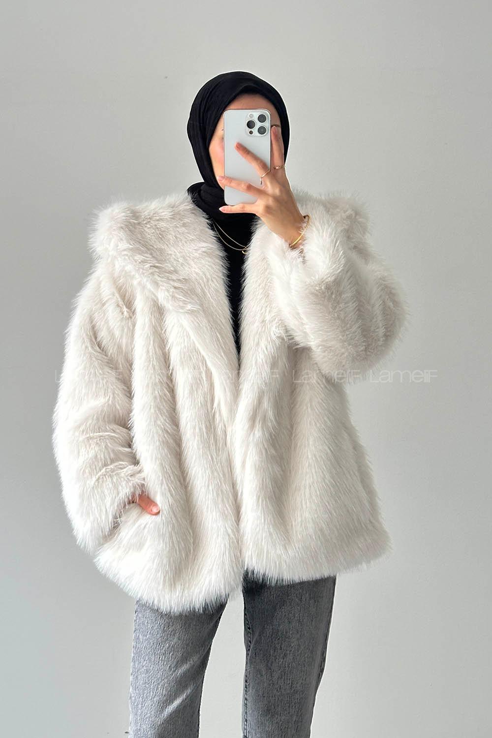 Lamelif Kürk Mont Ekru