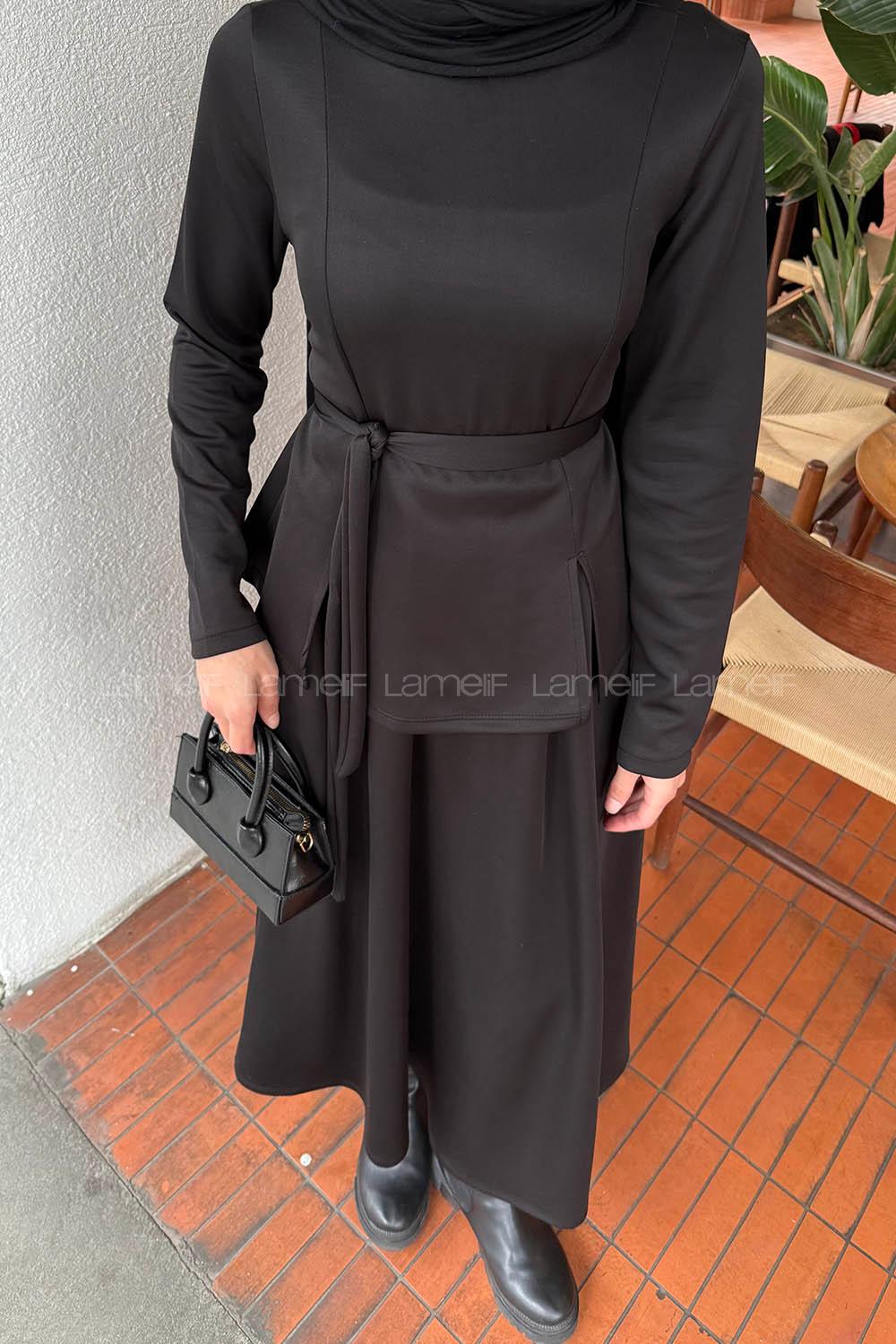 Lamelif Dalgıç İkili Takım Siyah