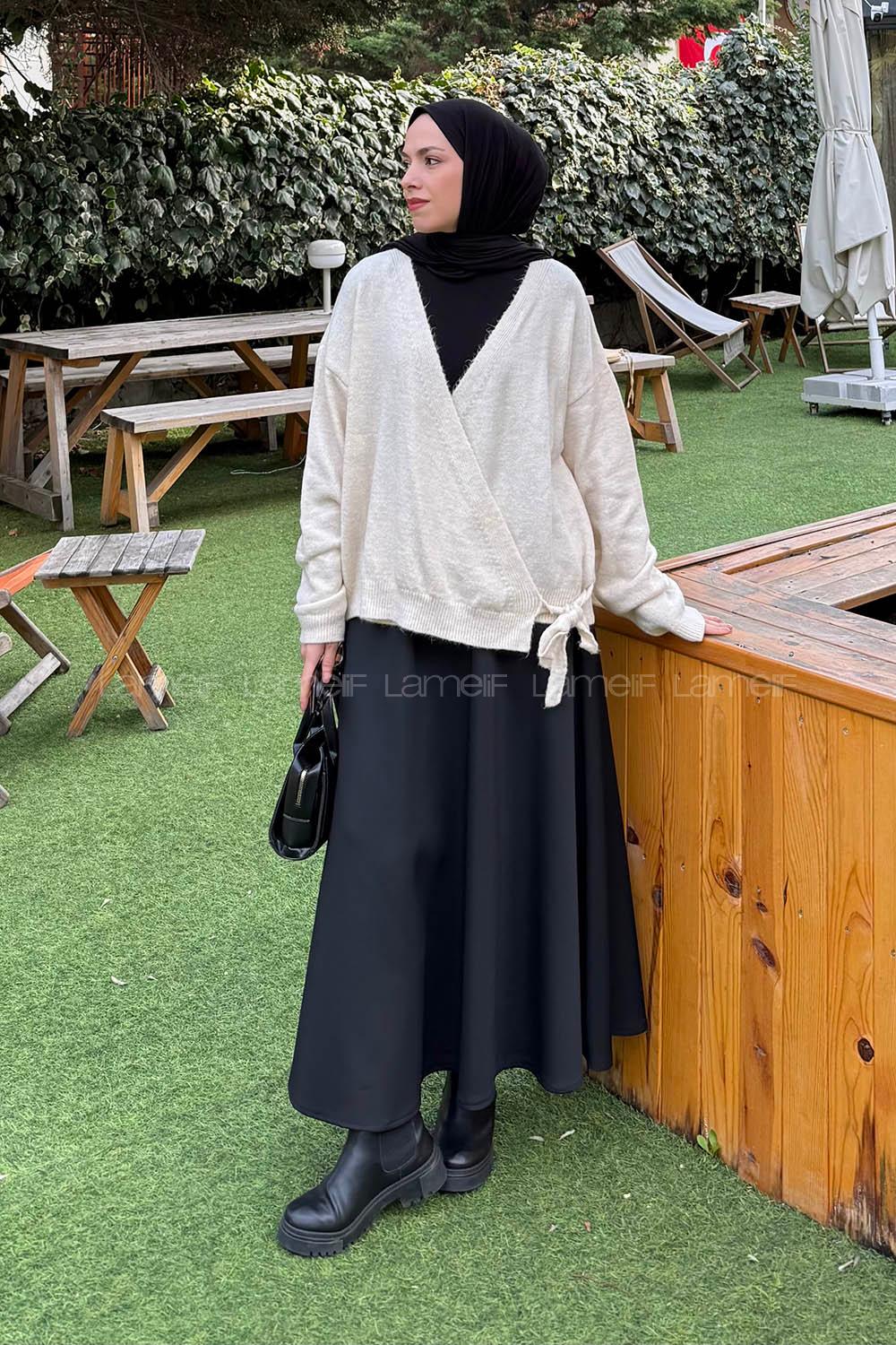 Natural V Neck Long Arm Acrylic Polyester Cardigan