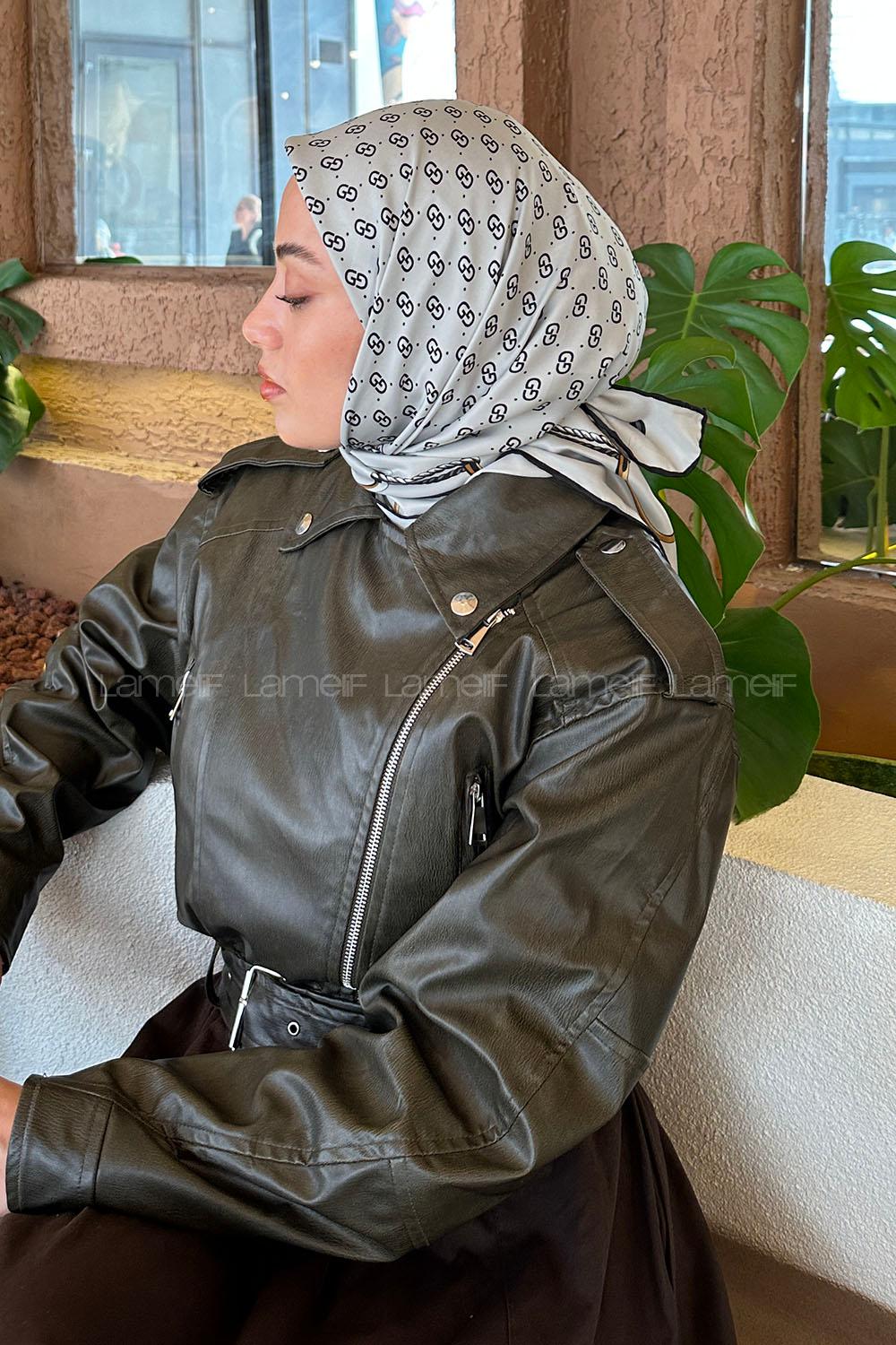 Lamelif G Desen Rayon Eşarp Gri