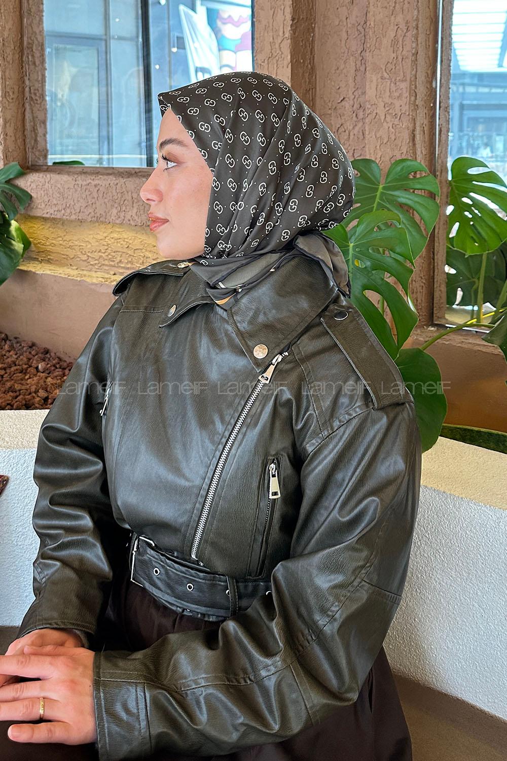 Lamelif G Desen Rayon Eşarp Haki