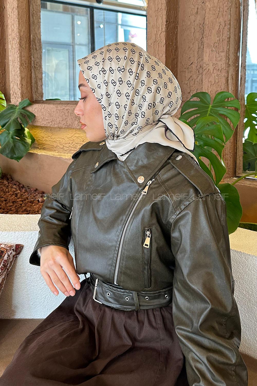 Lamelif G Desen Rayon Eşarp Taş