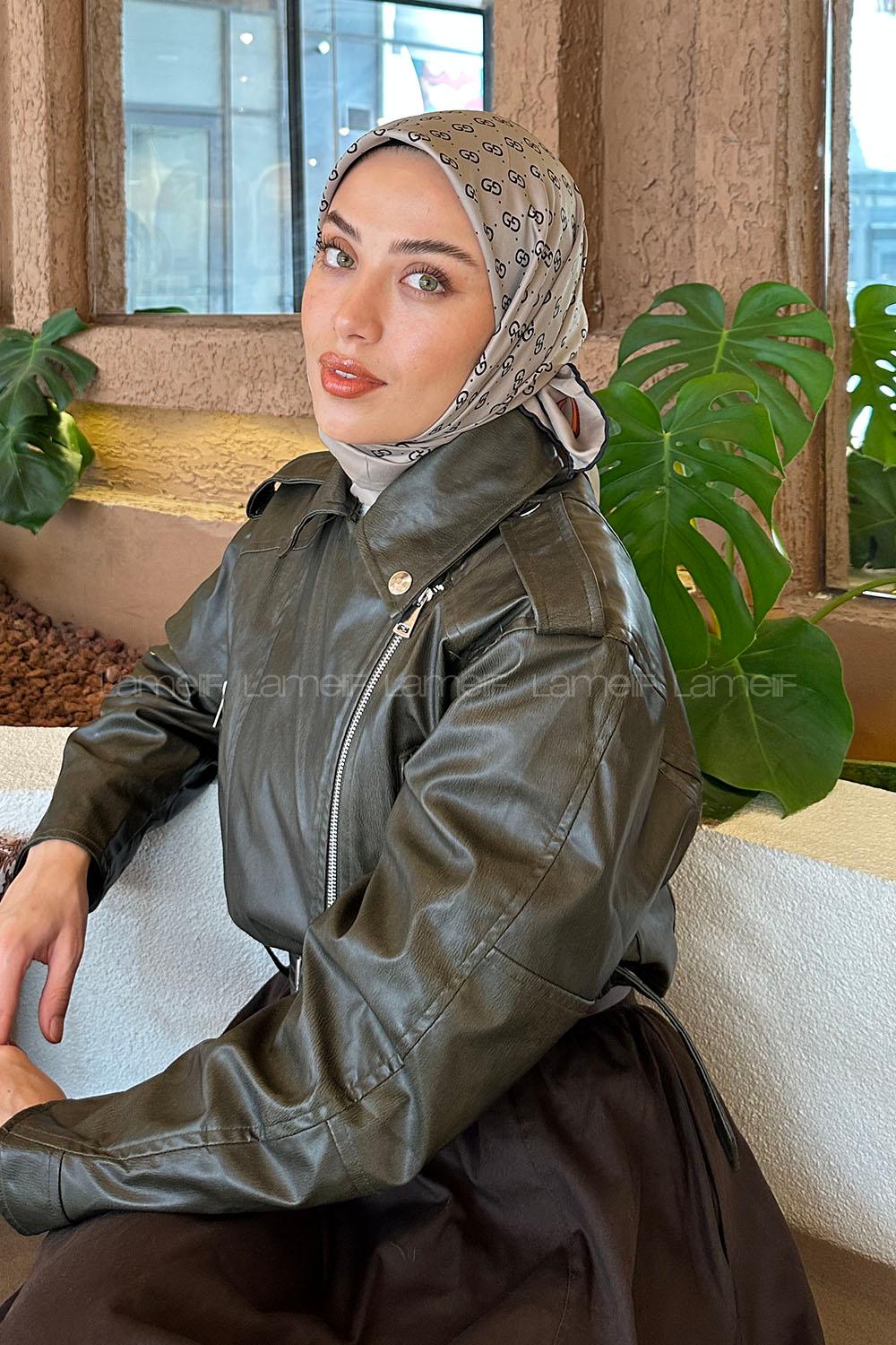 Lamelif G Desen Rayon Eşarp Toprak