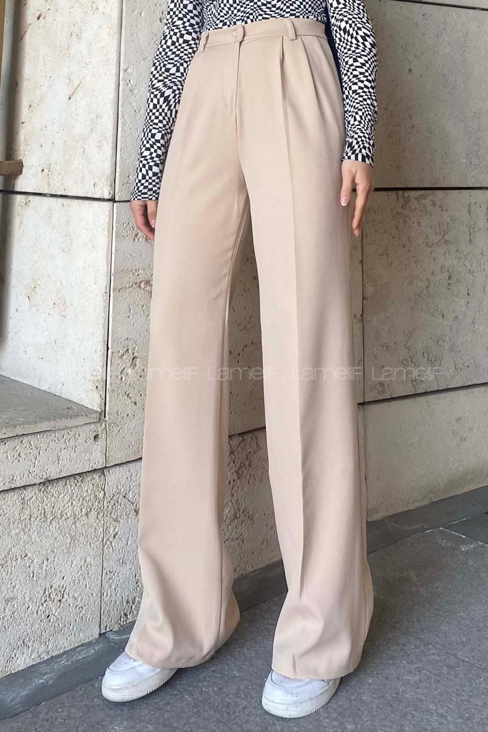 Lamelif Pensli Pantolon Bej