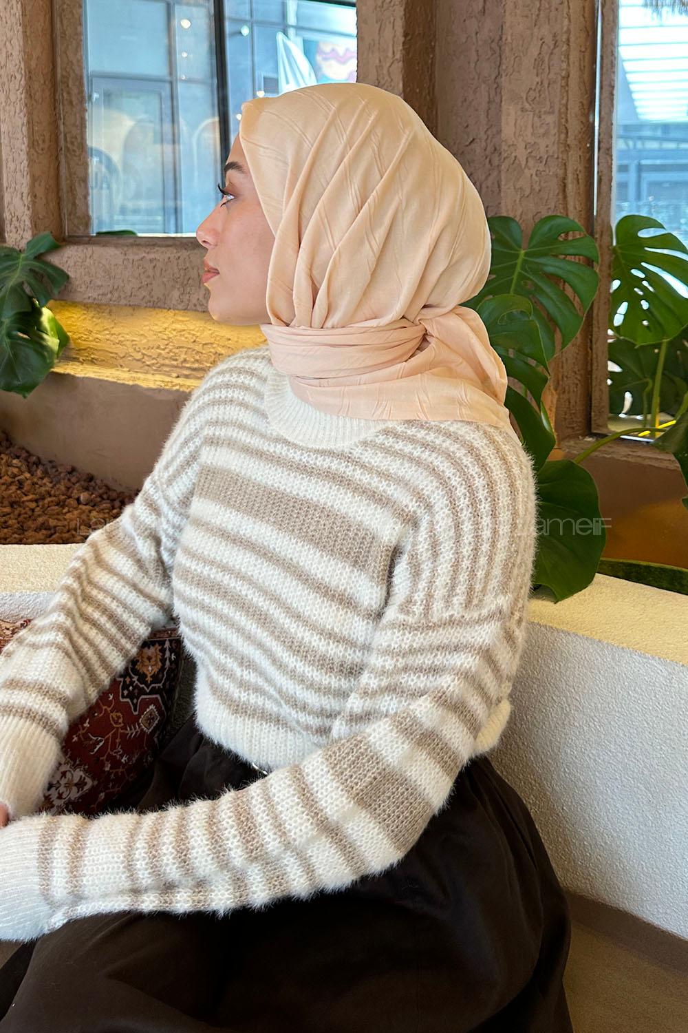 Lamelif Piliseli Bambu Eşarp Yavru Ağzı