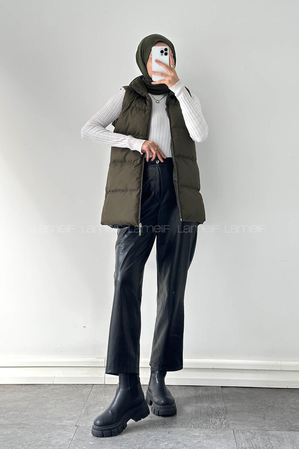 Lamelif Şişme Yelek Haki