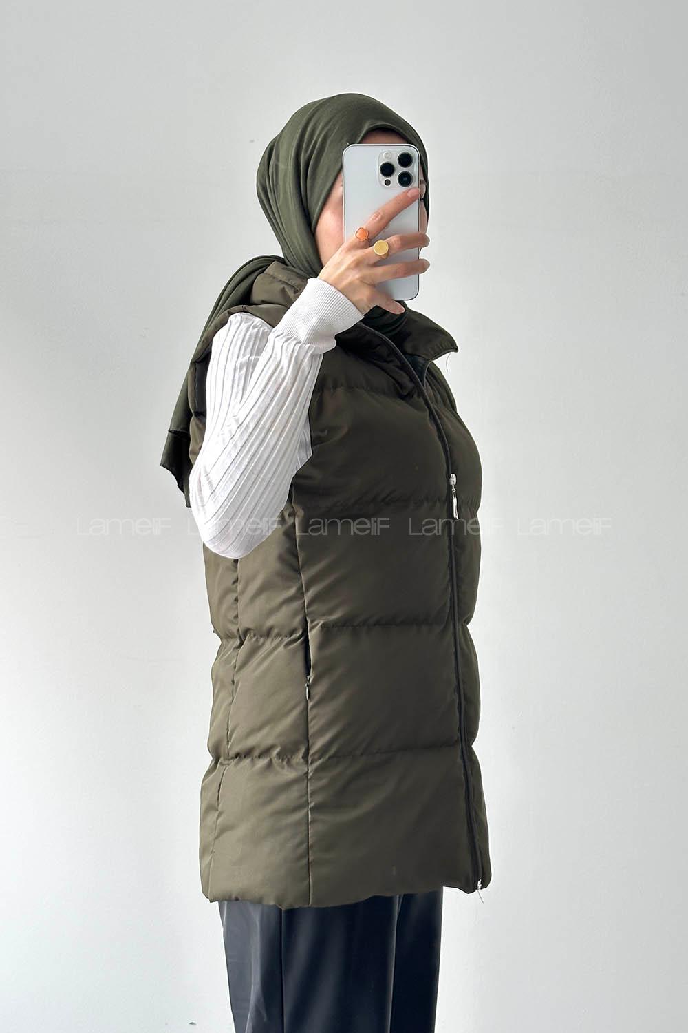 Lamelif Şişme Yelek Haki