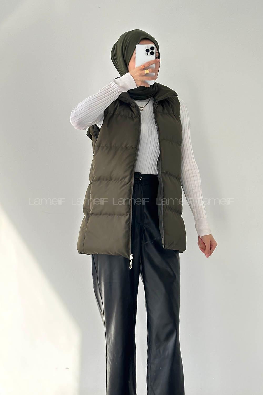 Lamelif Şişme Yelek Haki