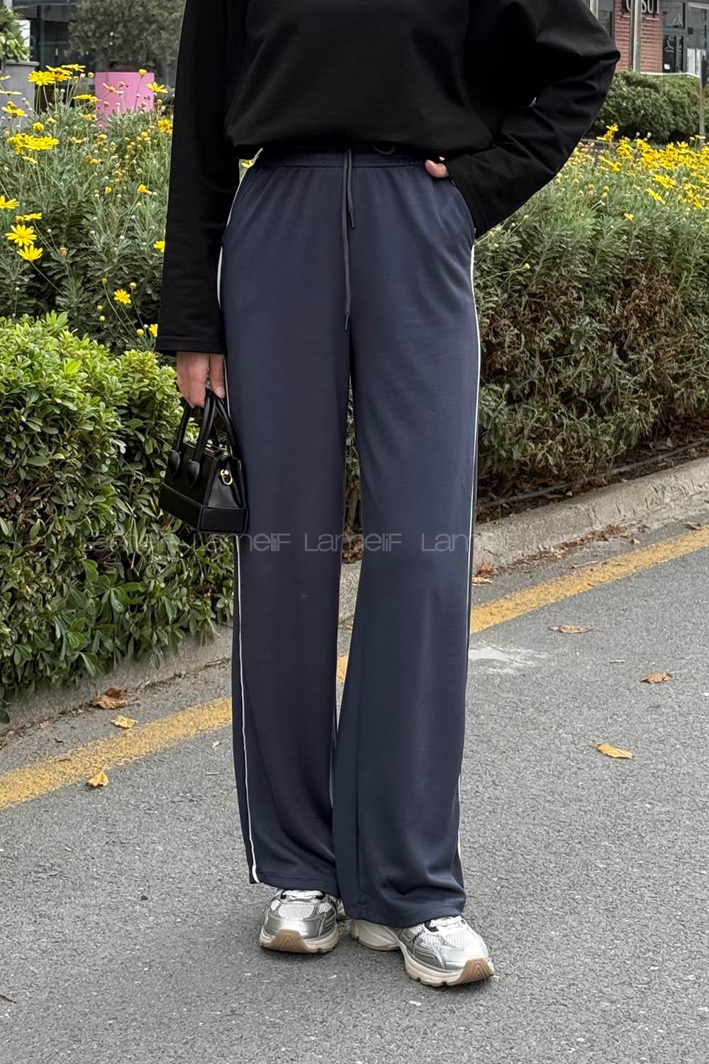 Lamelif Biyeli Modal Eşofman Antrasit