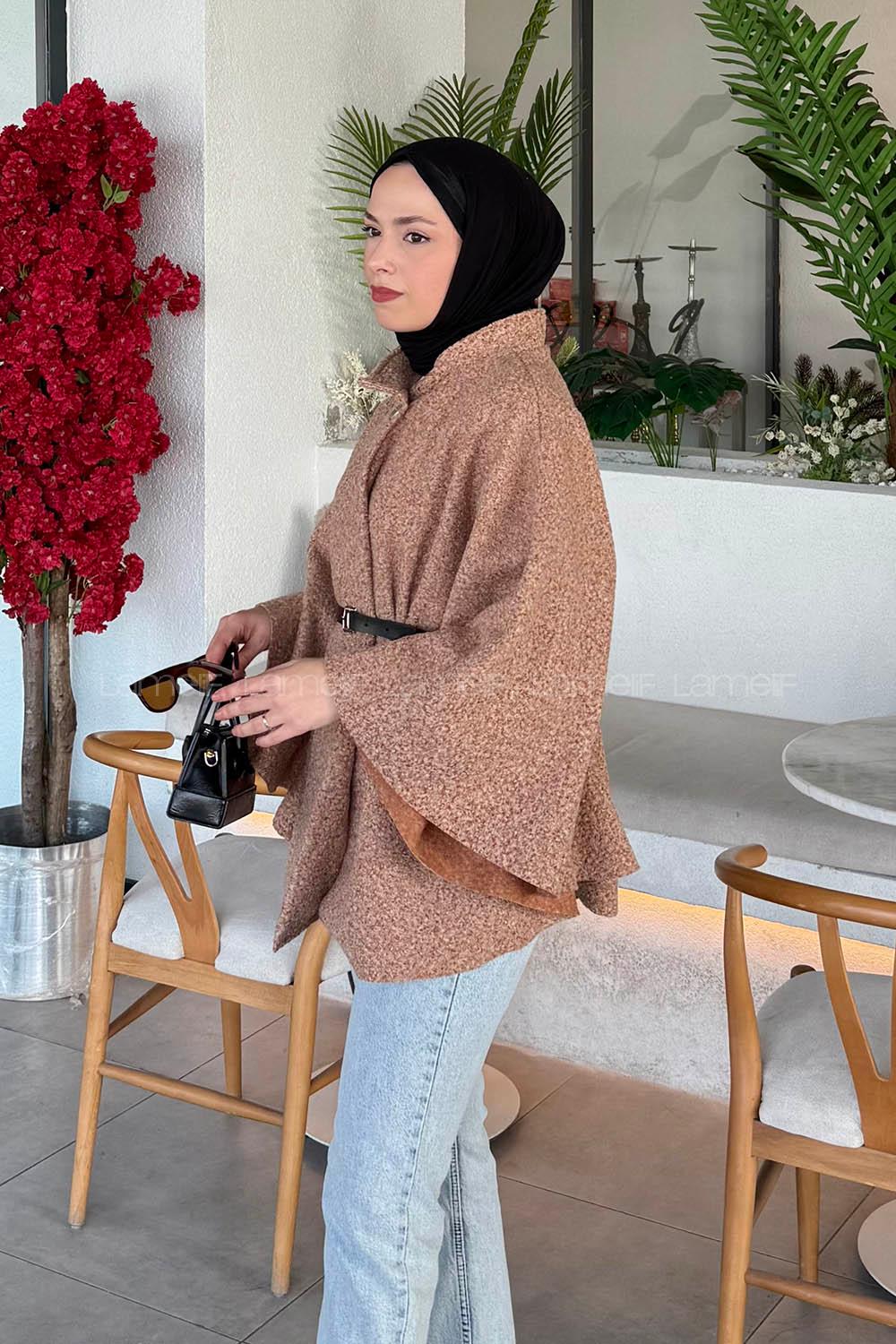 Lamelif Kemerli Panço Camel