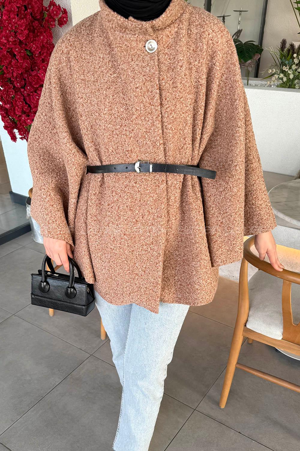 Lamelif Kemerli Panço Camel