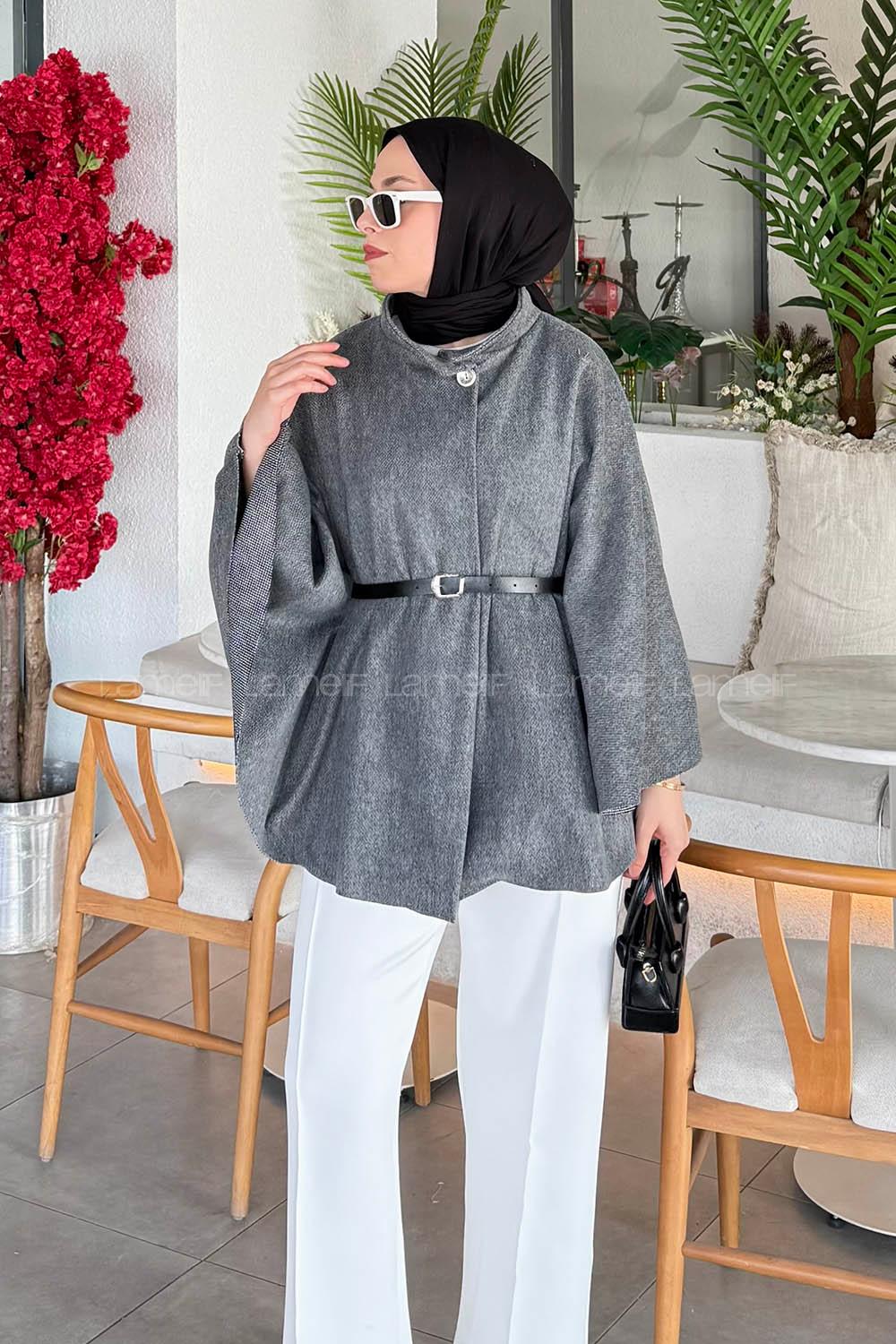 Lamelif Kemerli Panço Gri