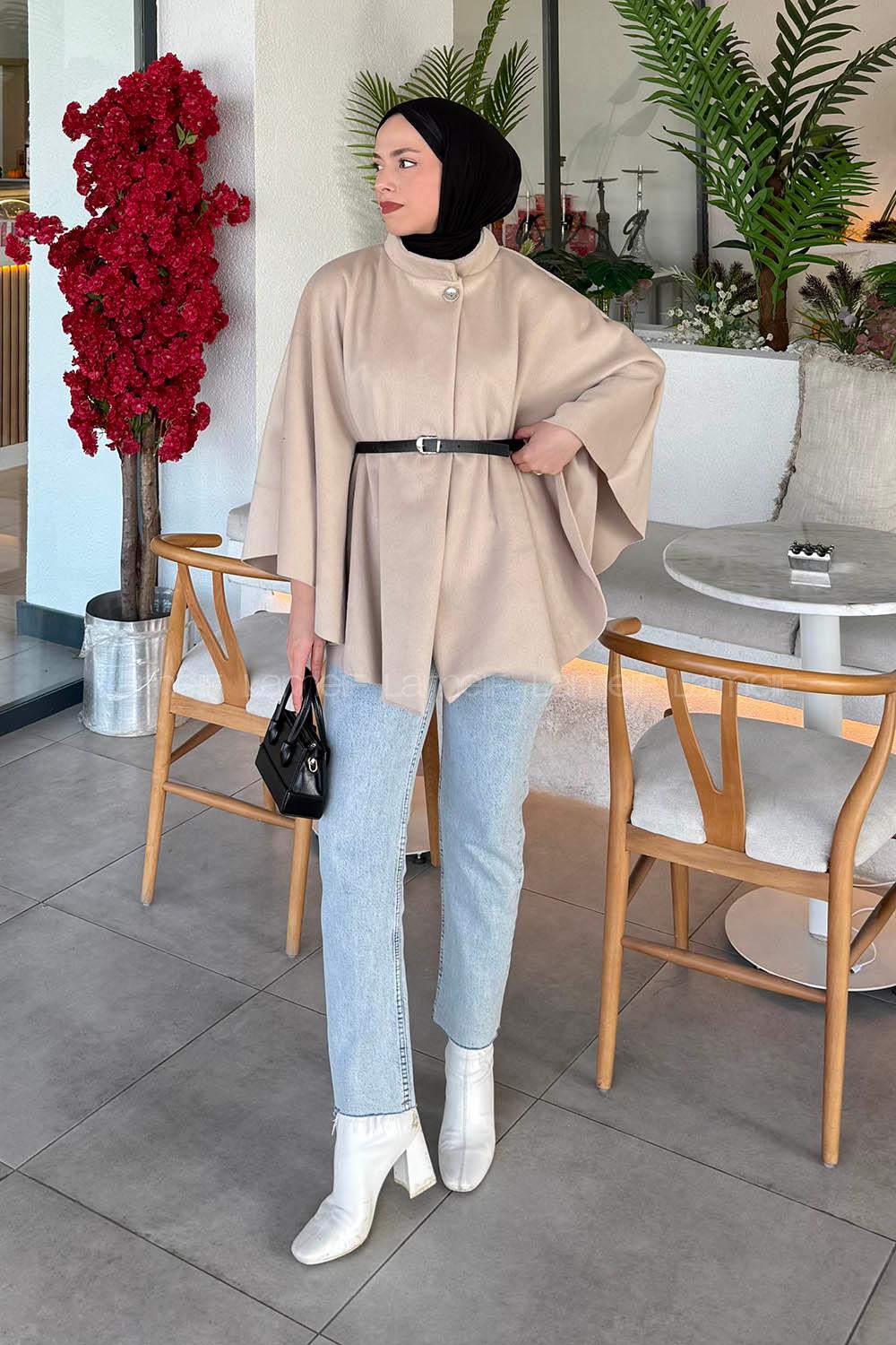 Lamelif Kemerli Panço Krem