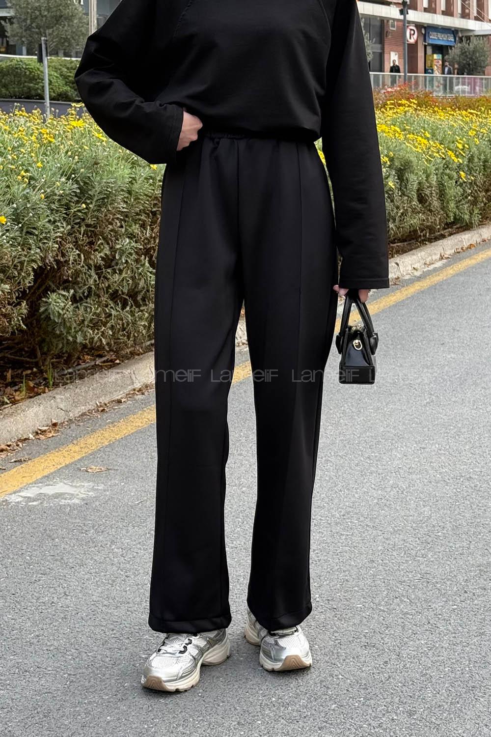 Lamelif Scuba Pantolon Siyah