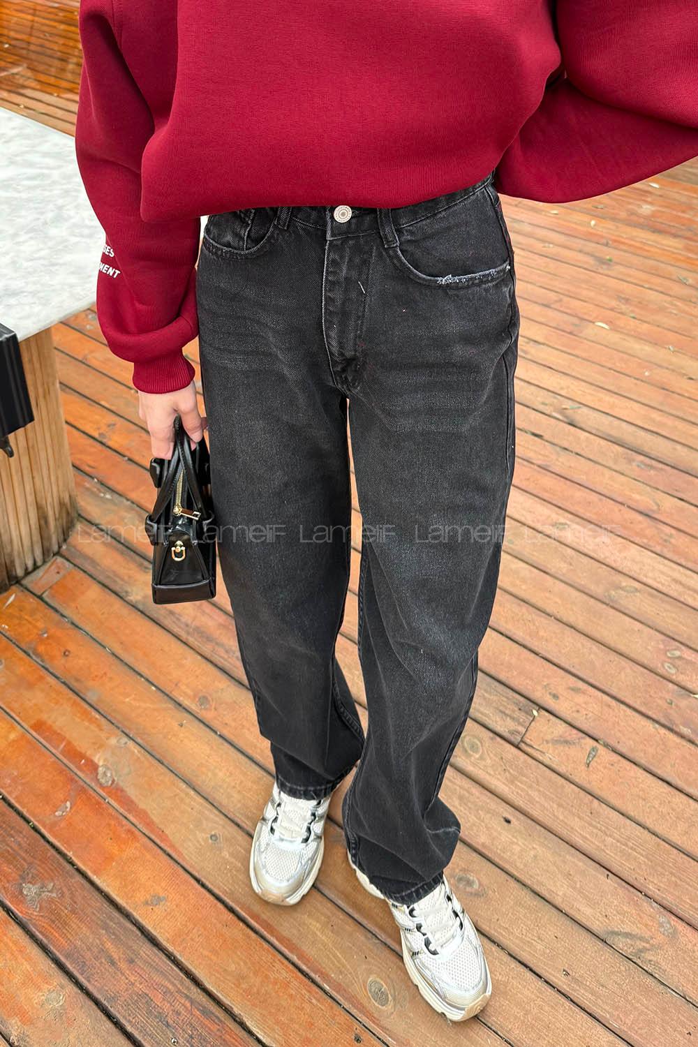 Lamelif Taloret Balon Mom Jean Füme Yıkama