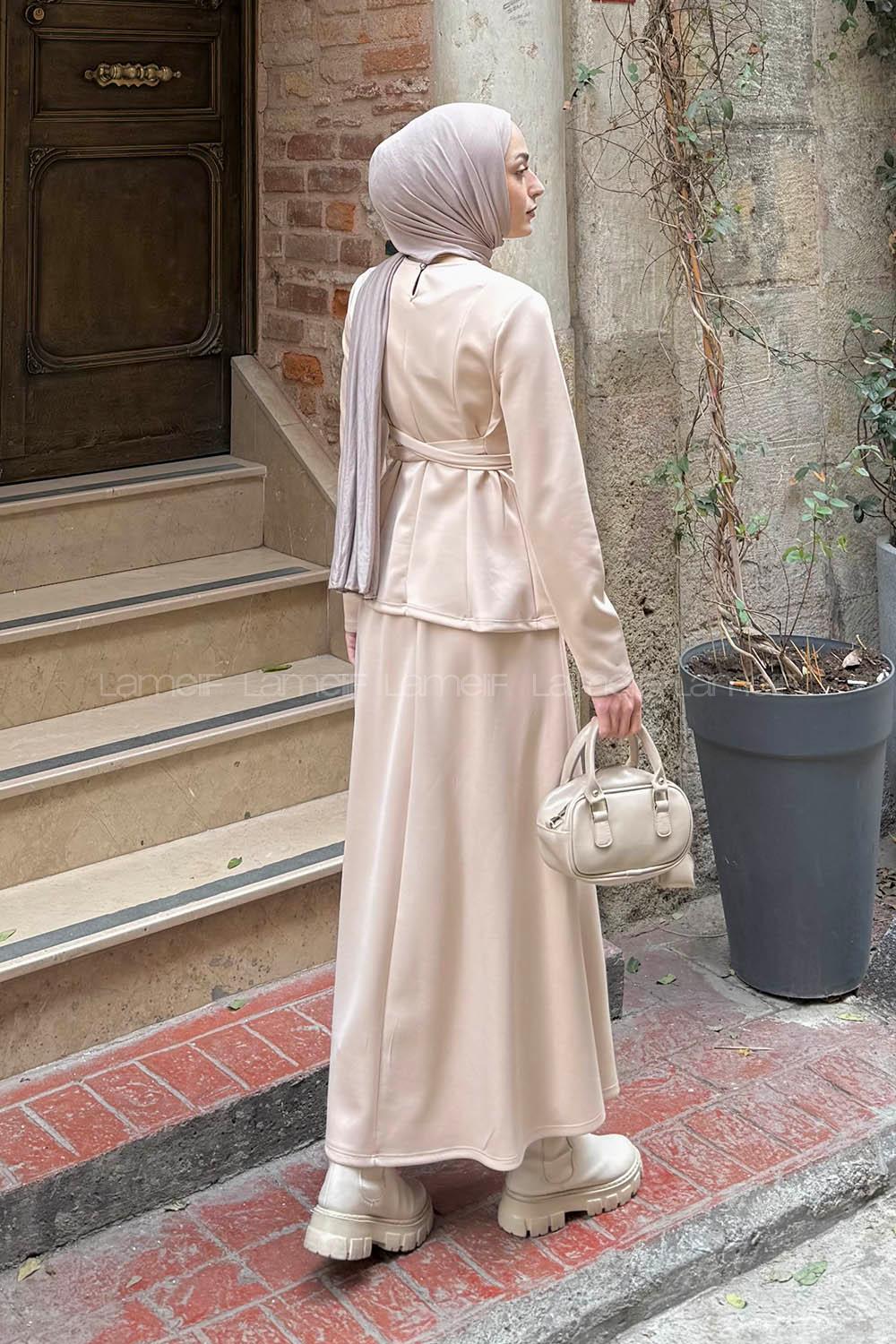 Lamelif Dalgıç İkili Takım Bej