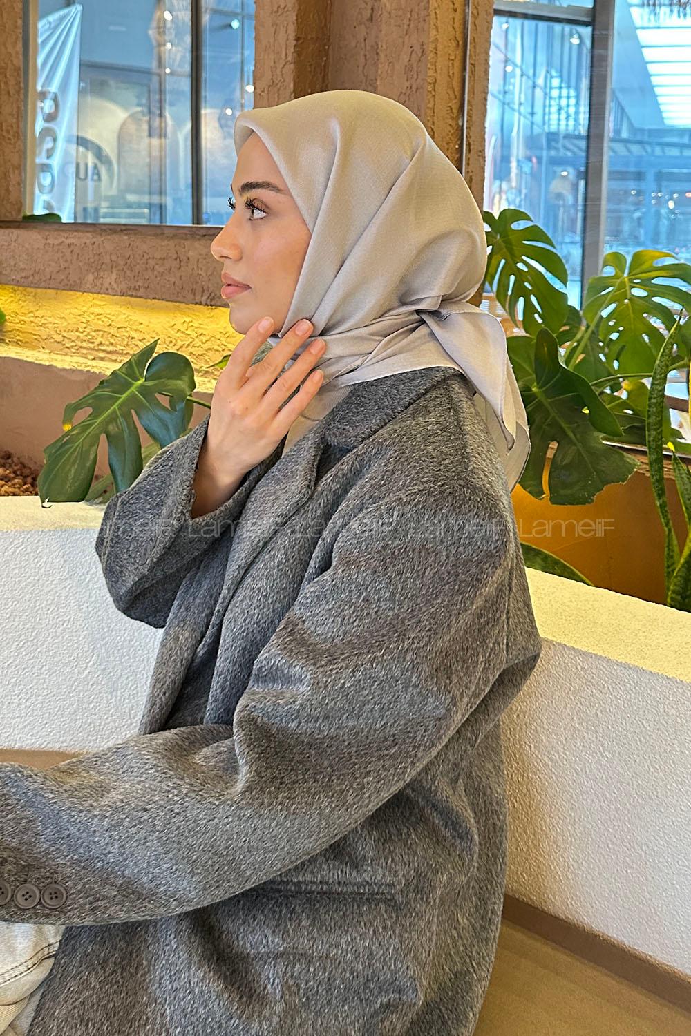 Lamelif Star Eşarp Gri