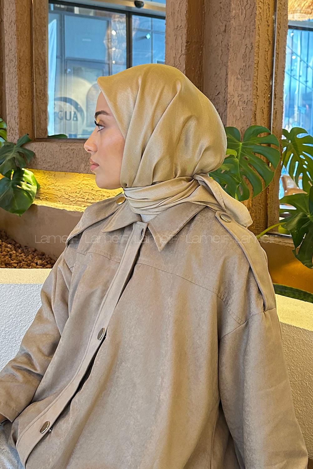 Lamelif Star Eşarp Koyu Vizon