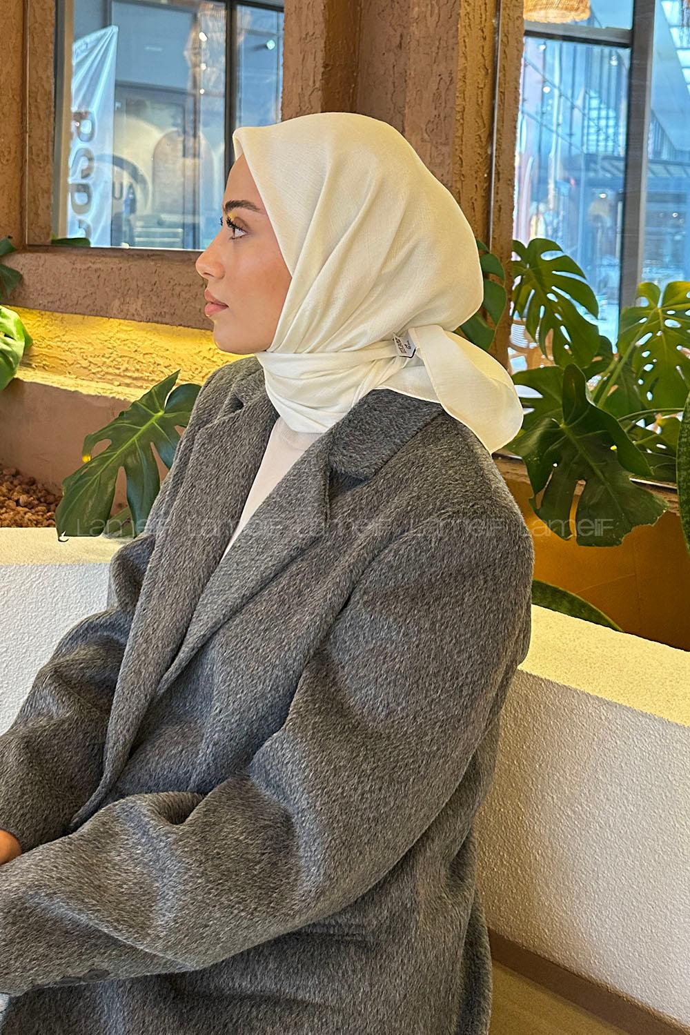 Lamelif Star Eşarp Krem