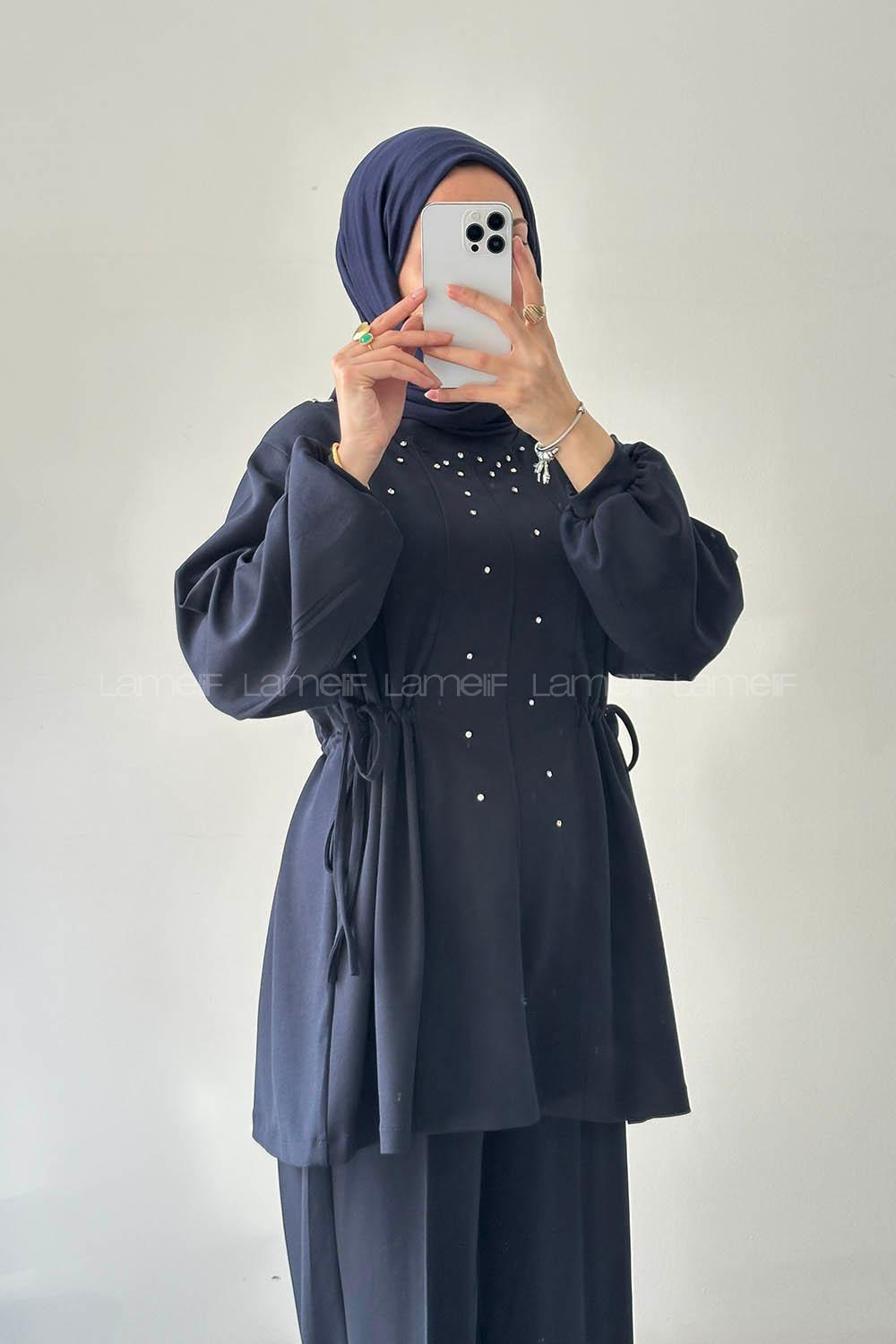 Lamelif Oysho Taşlı İkili Takım Lacivert