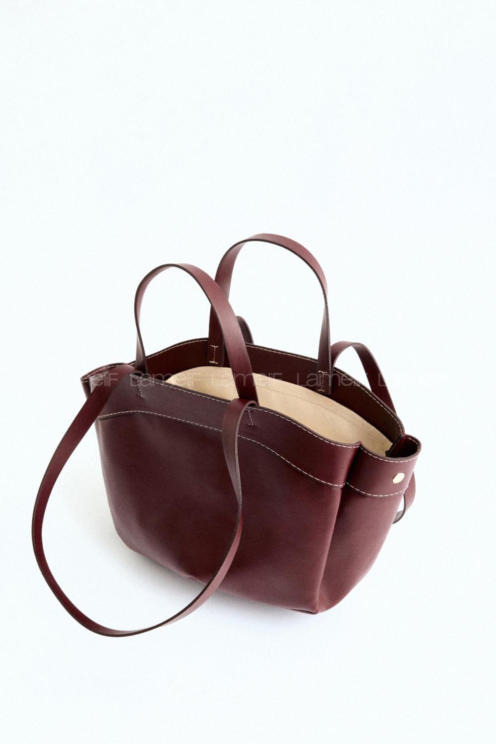 Lamelif Kadın Çift Saplı Tote Çanta Pablo Bordo